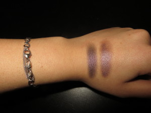 Swatches of CoverGirl Bombshell Shine Shadow